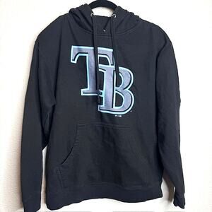 Tampa Bay Rays Black Pullover Hoodie Sz Medium Fanatics